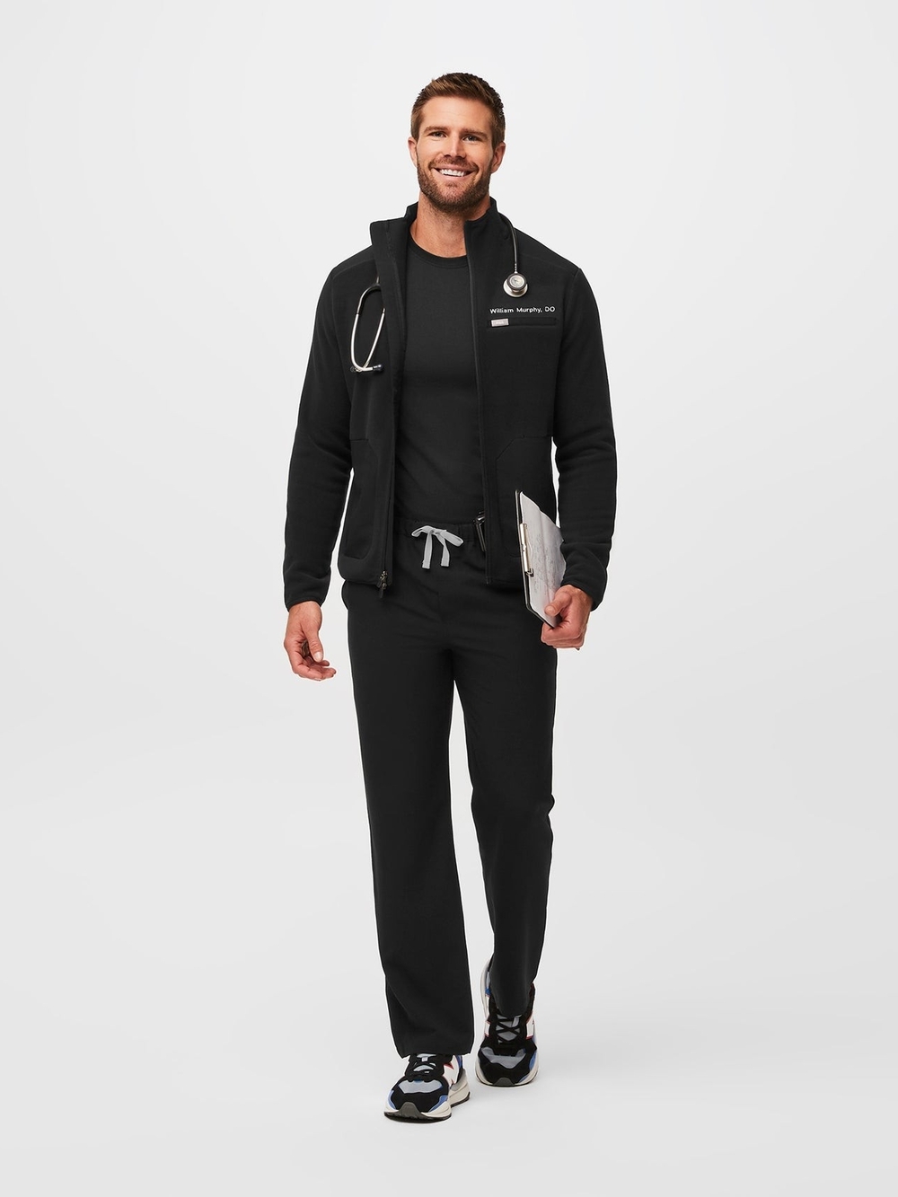 FIGS Technical Collection Men's Pisco Basic Scrub Pants Black Size Large EUC